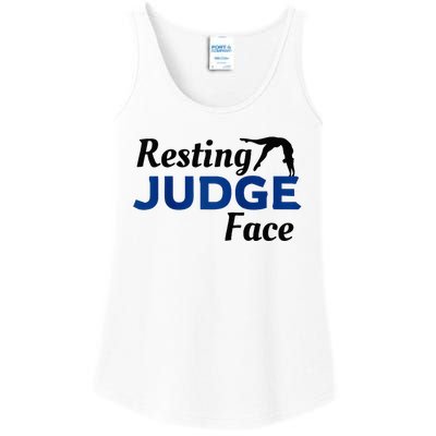 Resting Gymnastics Judge Face Raglan Baseball Ladies Essential Tank