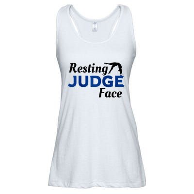Resting Gymnastics Judge Face Raglan Baseball Ladies Essential Flowy Tank