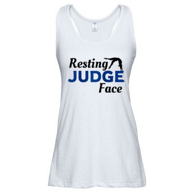 Resting Gymnastics Judge Face Raglan Baseball Ladies Essential Flowy Tank