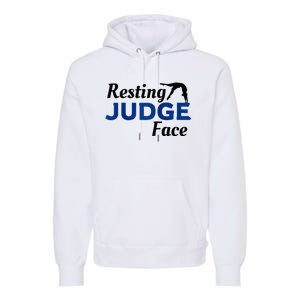 Resting Gymnastics Judge Face Raglan Baseball Premium Hoodie