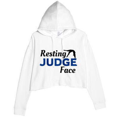 Resting Gymnastics Judge Face Raglan Baseball Crop Fleece Hoodie