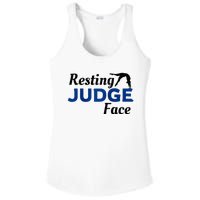 Resting Gymnastics Judge Face Raglan Baseball Ladies PosiCharge Competitor Racerback Tank