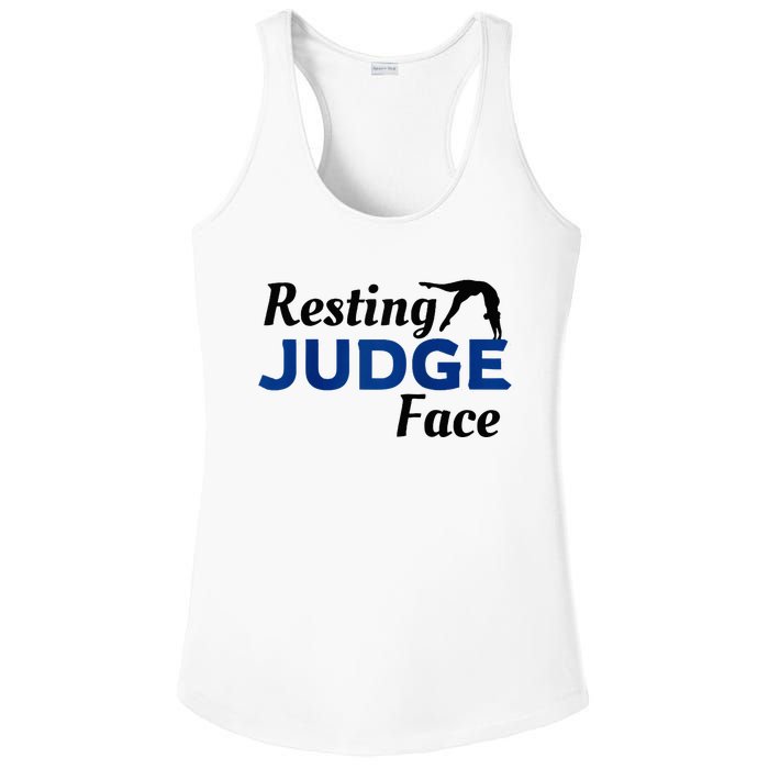 Resting Gymnastics Judge Face Raglan Baseball Ladies PosiCharge Competitor Racerback Tank