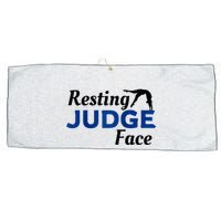 Resting Gymnastics Judge Face Raglan Baseball Large Microfiber Waffle Golf Towel