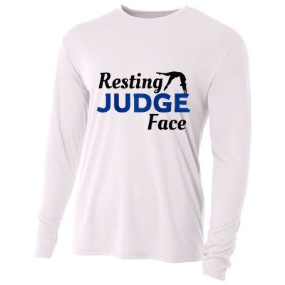 Resting Gymnastics Judge Face Raglan Baseball Cooling Performance Long Sleeve Crew