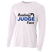 Resting Gymnastics Judge Face Raglan Baseball Cooling Performance Long Sleeve Crew