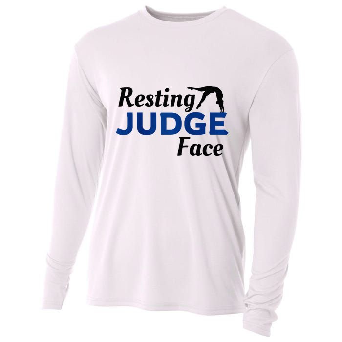 Resting Gymnastics Judge Face Raglan Baseball Cooling Performance Long Sleeve Crew