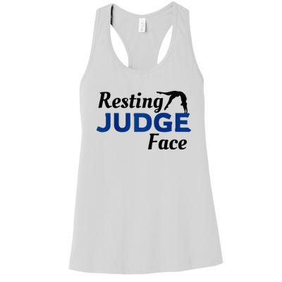 Resting Gymnastics Judge Face Raglan Baseball Women's Racerback Tank