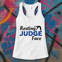 Resting Gymnastics Judge Face Raglan Baseball Womens Tank Top