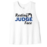 Resting Gymnastics Judge Face Raglan Baseball Women's Racerback Cropped Tank