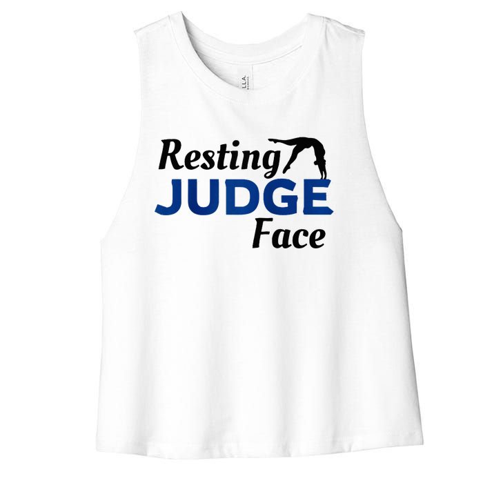 Resting Gymnastics Judge Face Raglan Baseball Women's Racerback Cropped Tank