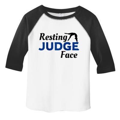 Resting Gymnastics Judge Face Raglan Baseball Toddler Fine Jersey T-Shirt