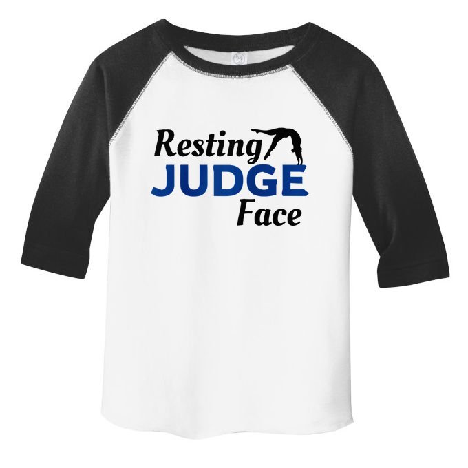 Resting Gymnastics Judge Face Raglan Baseball Toddler Fine Jersey T-Shirt