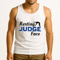 Resting Gymnastics Judge Face Raglan Baseball Tank Top
