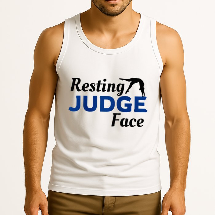 Resting Gymnastics Judge Face Raglan Baseball Tank Top