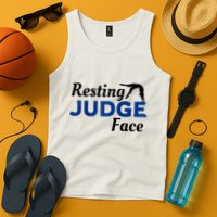 Resting Gymnastics Judge Face Raglan Baseball Tank Top