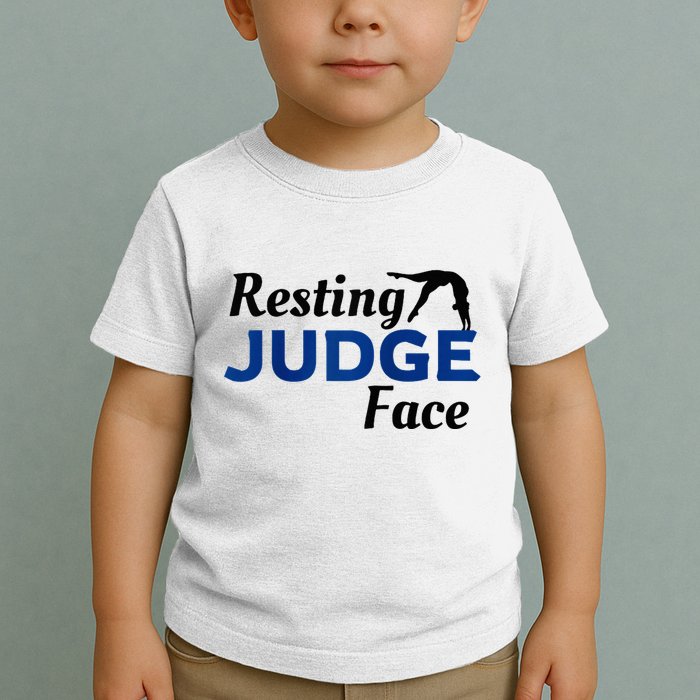 Resting Gymnastics Judge Face Raglan Baseball Toddler T-Shirt