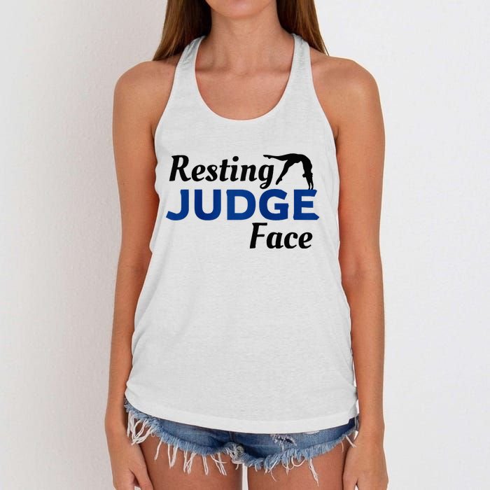 Resting Gymnastics Judge Face Raglan Baseball Women's Knotted Racerback Tank