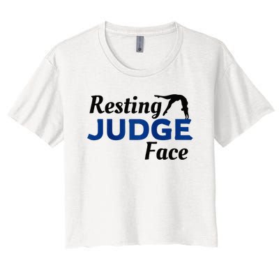 Resting Gymnastics Judge Face Raglan Baseball Women's Crop Top Tee