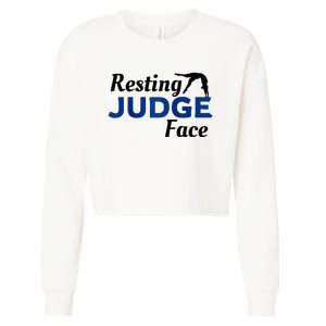 Resting Gymnastics Judge Face Raglan Baseball Cropped Pullover Crew