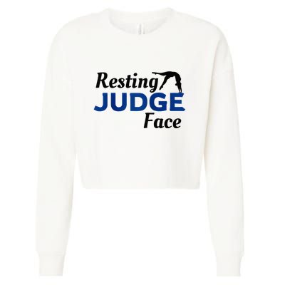 Resting Gymnastics Judge Face Raglan Baseball Cropped Pullover Crew