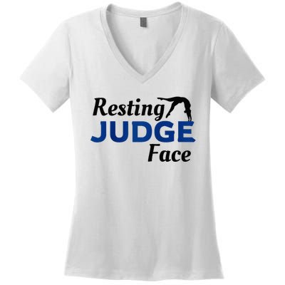 Resting Gymnastics Judge Face Raglan Baseball Women's V-Neck T-Shirt