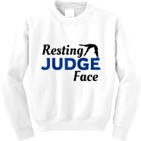 Resting Gymnastics Judge Face Raglan Baseball Kids Sweatshirt