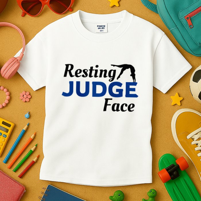 Resting Gymnastics Judge Face Raglan Baseball Kids T-Shirt