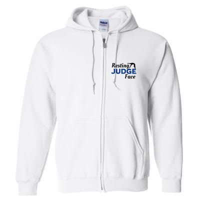 Resting Gymnastics Judge Face Raglan Baseball Full Zip Hoodie