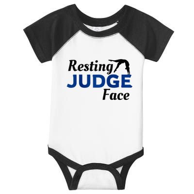 Resting Gymnastics Judge Face Raglan Baseball Infant Baby Jersey Bodysuit