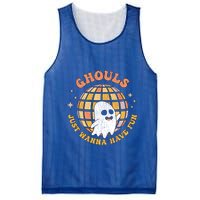 Retro Ghouls Just Wanna Have Fun Groovy Ghost Halloween Gift Mesh Reversible Basketball Jersey Tank