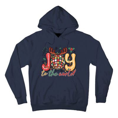 Retro Groovy Joy To The World Disco Ball Doodle Dots Tall Hoodie