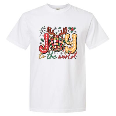 Retro Groovy Joy To The World Disco Ball Doodle Dots Garment-Dyed Heavyweight T-Shirt