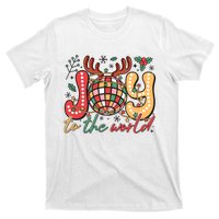 Retro Groovy Joy To The World Disco Ball Doodle Dots T-Shirt