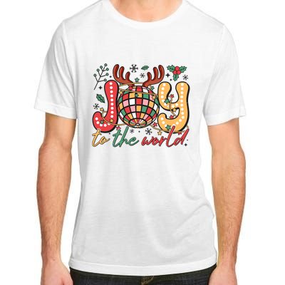 Retro Groovy Joy To The World Disco Ball Doodle Dots Adult ChromaSoft Performance T-Shirt