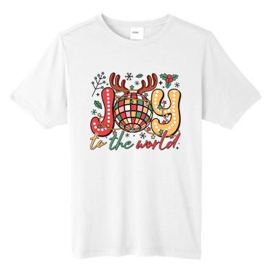 Retro Groovy Joy To The World Disco Ball Doodle Dots Tall Fusion ChromaSoft Performance T-Shirt