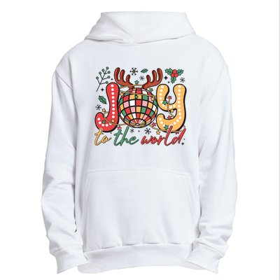 Retro Groovy Joy To The World Disco Ball Doodle Dots Urban Pullover Hoodie