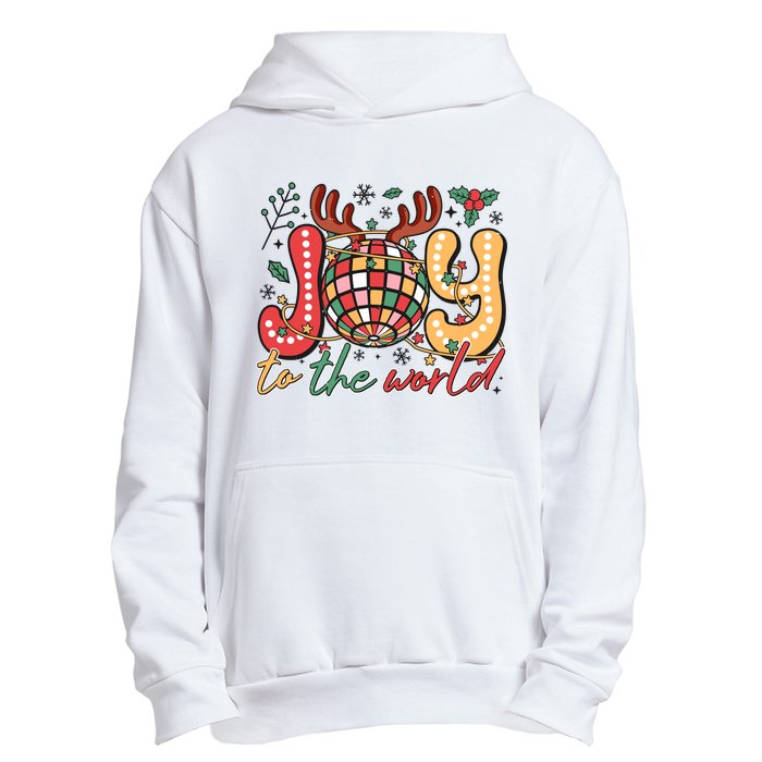 Retro Groovy Joy To The World Disco Ball Doodle Dots Urban Pullover Hoodie