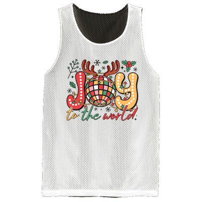 Retro Groovy Joy To The World Disco Ball Doodle Dots Mesh Reversible Basketball Jersey Tank