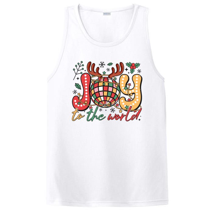 Retro Groovy Joy To The World Disco Ball Doodle Dots PosiCharge Competitor Tank