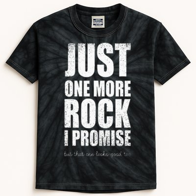 Rockhounds Gear Just One More Rock Rockhounding Minerals Kids Tie-Dye T-Shirt