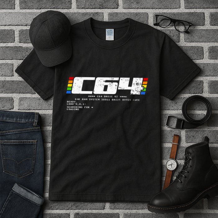 Retro Gaming Konsole C64 Computer Ready Tall T-Shirt