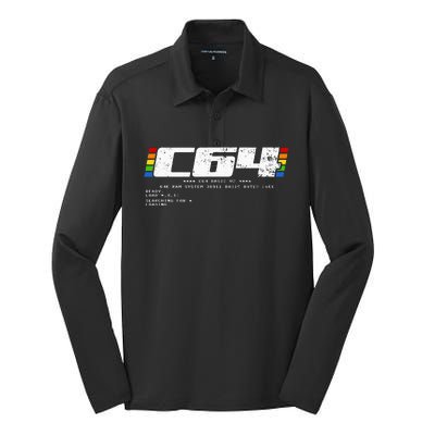 Retro Gaming Konsole C64 Computer Ready Silk Touch Performance Long Sleeve Polo