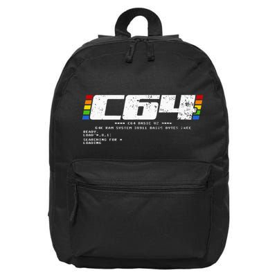 Retro Gaming Konsole C64 Computer Ready 16 in Basic Backpack