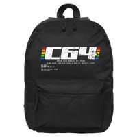 Retro Gaming Konsole C64 Computer Ready 16 in Basic Backpack