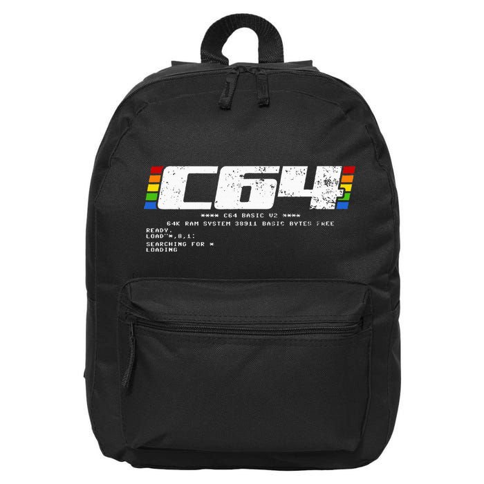 Retro Gaming Konsole C64 Computer Ready 16 in Basic Backpack