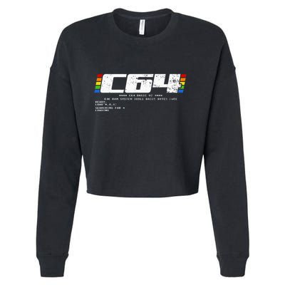 Retro Gaming Konsole C64 Computer Ready Cropped Pullover Crew