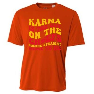 Retro Groovy Karma Is the Guy on the Chief  Cooling Performance Crew T-Shirt