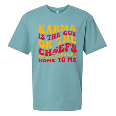 Retro Groovy Karma Is the Guy on the Chief  Sueded Cloud Jersey T-Shirt