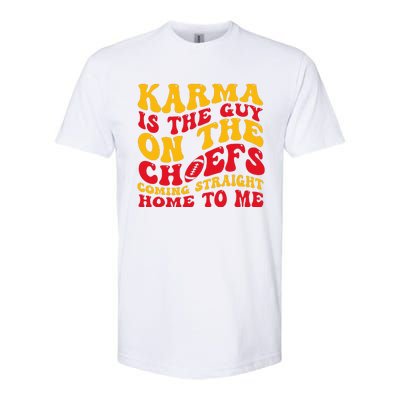 Retro Groovy Karma Is the Guy on the Chief  Softstyle CVC T-Shirt